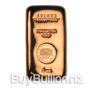 5 oz 99.99% Copper Bar BuyBullion.nz