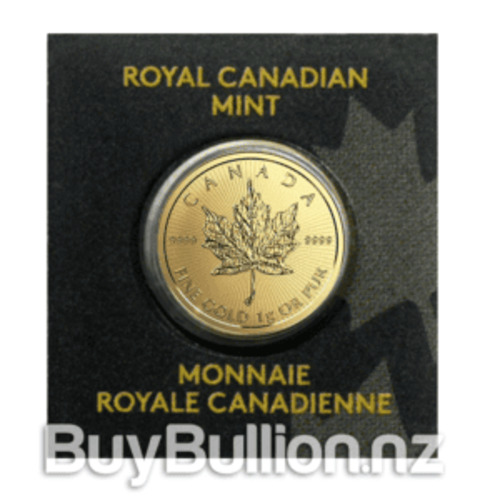 Products: 1 gram 99.99% Gold Maple Leaf Coin BuyBullion.nz