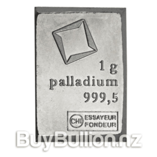 1 gram 99.95% Palladium Valcambi Suisse Bar BuyBullion.nz