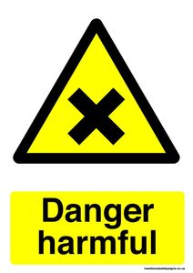 ACM signs: Home / ACM signs / Danger & Warning signs / Danger harmful warning sign