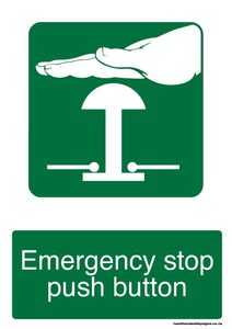 ACM signs: Home / ACM signs / Emergency signs / Emergency stop push button