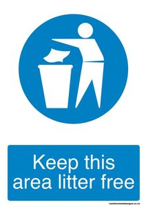 ACM signs: Home / ACM signs / Rubbish & Recycling signs / Keep this area litter free