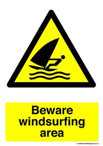 Home / ACM signs / Beware signs / Beware windsurfing area warning sign