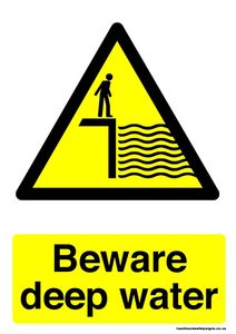 Home / ACM signs / Beware signs / Beware deep water warning sign