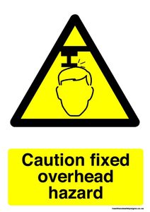Home / ACM signs / Caution signs / Caution fixed overhead hazard warning sign