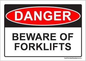 Home / ACM signs / Danger & Warning signs / Beware Of Forklifts Danger Sign