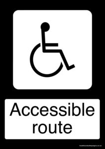 Home / ACM signs / Hygiene & Disability signs / Wheelchair accessible route