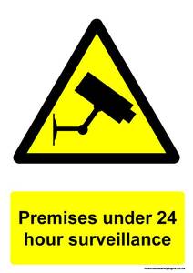 ACM signs: Home / ACM signs / Security signs / Premises under 24 hour surveillance