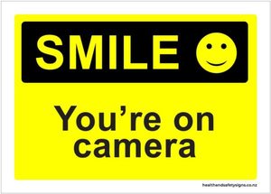 Home / ACM signs / Security signs / Smile you’re on camera security sign