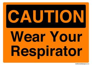 Home / ACM signs / Caution signs / Wear your respirator caution sign