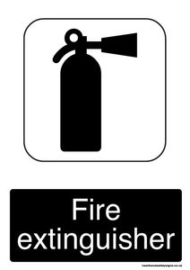Home / ACM signs / Fire signs / Fire extinguisher black