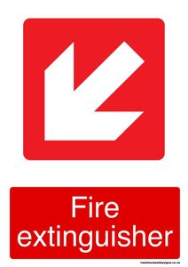 Home / ACM signs / Fire signs / Fire extinguisher down left