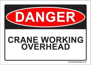 Home / ACM signs / Danger & Warning signs / Crane Working Overhead Danger Sign