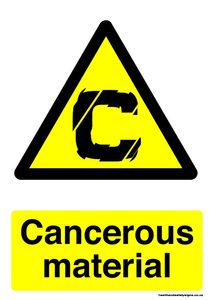 Home / ACM signs / Danger & Warning signs / Cancerous material warning sign
