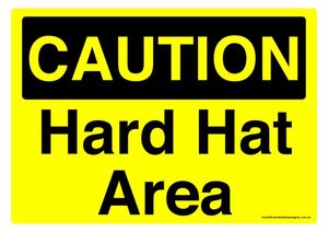 Home / ACM signs / Caution signs / Hard hat area caution sign