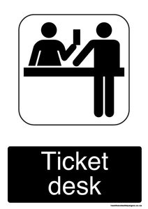 ACM signs: Home / ACM signs / General signs / Ticket desk