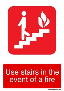 Home / ACM signs / Fire signs / Use stairs in the event of a fire