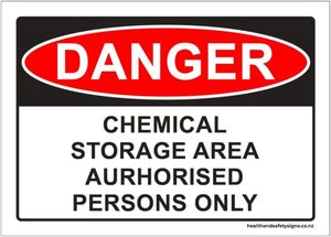 Home / ACM signs / Danger & Warning signs / Chemical Storage Danger Sign