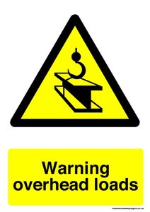 Home / ACM signs / Danger & Warning signs / Warning overhead loads warning sign