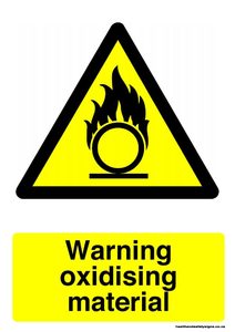 Home / ACM signs / Danger & Warning signs / Warning oxidising material&hellip;