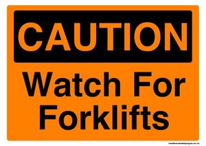 Home / ACM signs / Caution signs / Watch for forklifts caution sign