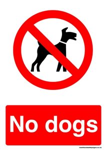 Home / ACM signs / Prohibition signs / No dogs prohibition sign