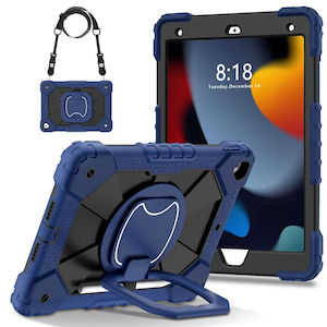 For iPad 6th Gen 9.7" Case Kids Heavy Duty Shockproof Cover - Navy Blue - Black