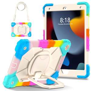 For iPad 6th Gen 9.7" Case Kids Heavy Duty Shockproof Cover - Rainbow