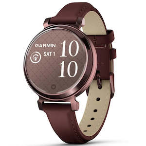 Price Range 501 1000: Garmin Lily 2 Classic Stylish Smartwatch Dark Bronze with Mulberry Leather Band