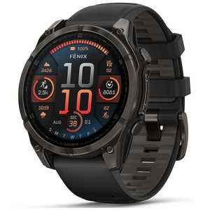 Garmin Fenix 8 47mm AMOLED Sapphire Carbon Grey DLC Titanium with Black/Pebble G&hellip;