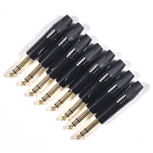 Jack Connectors: Quality TRS Stereo 1/4" Jack Plug (8 pcs)