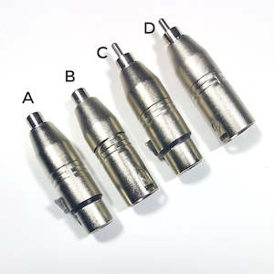 XLR to RCA Phono Audio Adaptors