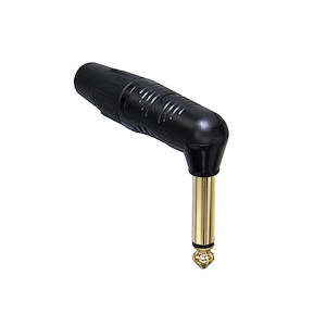 Jack Connectors: Mono Jack Plug Right Angle - Rean RP2RC-B