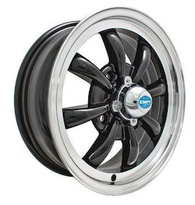 Mag Wheels: GT-8-Spoke EMPI  5.5 X 15 (4x130) GLOSS BLACK WHEELS (9682)