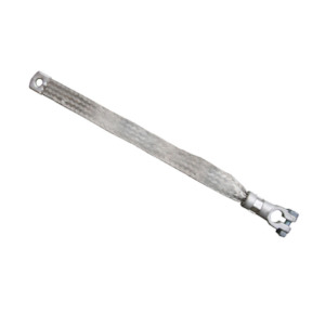 T25: GROUND STRAP 33CM WITH EYE AND CLAMP