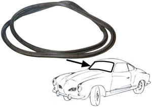 Carmann Ghia: Windscreen Seal, Cal look - Ghia 1966 to 1974