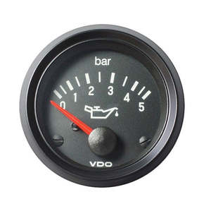 T25: Oil Pressure Gauge 5 BAR 52MM