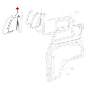 Window seal, fixed door vent, left/right - Bay Kombi 1967 to 1979