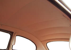 Beetle: Headlining, beige mohair cloth - Beetle 1953 to 1960