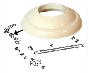 Window winder collar, ivory - Beetle 1947 to 1967