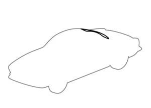 Window seal rear, Cal look - Ghia 1955 to 1974