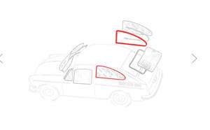 Type 3: Pop out window seals, inner, PAIR - T3 Fastback 1965 to 1973