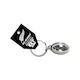 Metal Rugby Ball Keyring