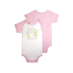 Buzzy Bee: Pink and White Bodysuit