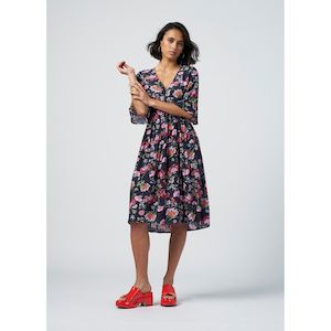 clothing: Fan tale dress navy multi
