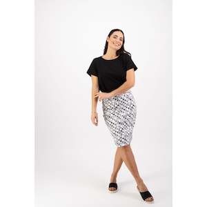 Skirts: printed light weight skirt oreo