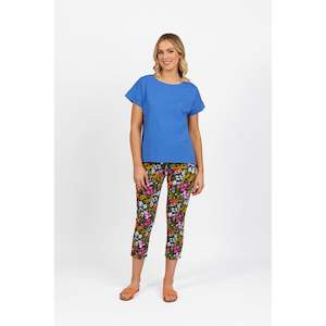 Sweatshirts And Tee Shirts: drop sleeve top with steep hem french blue (Last one size 10)