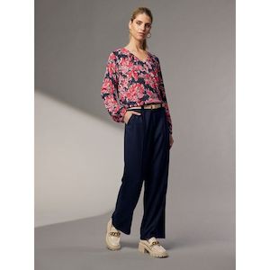 Madly Sweetly: Flame tree top black multi