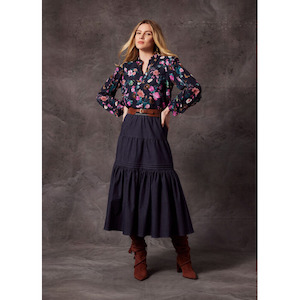 Loobies Story: paradise top indigo multi (Size 12)