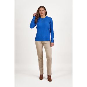 Vassalli: Round neck electric blue